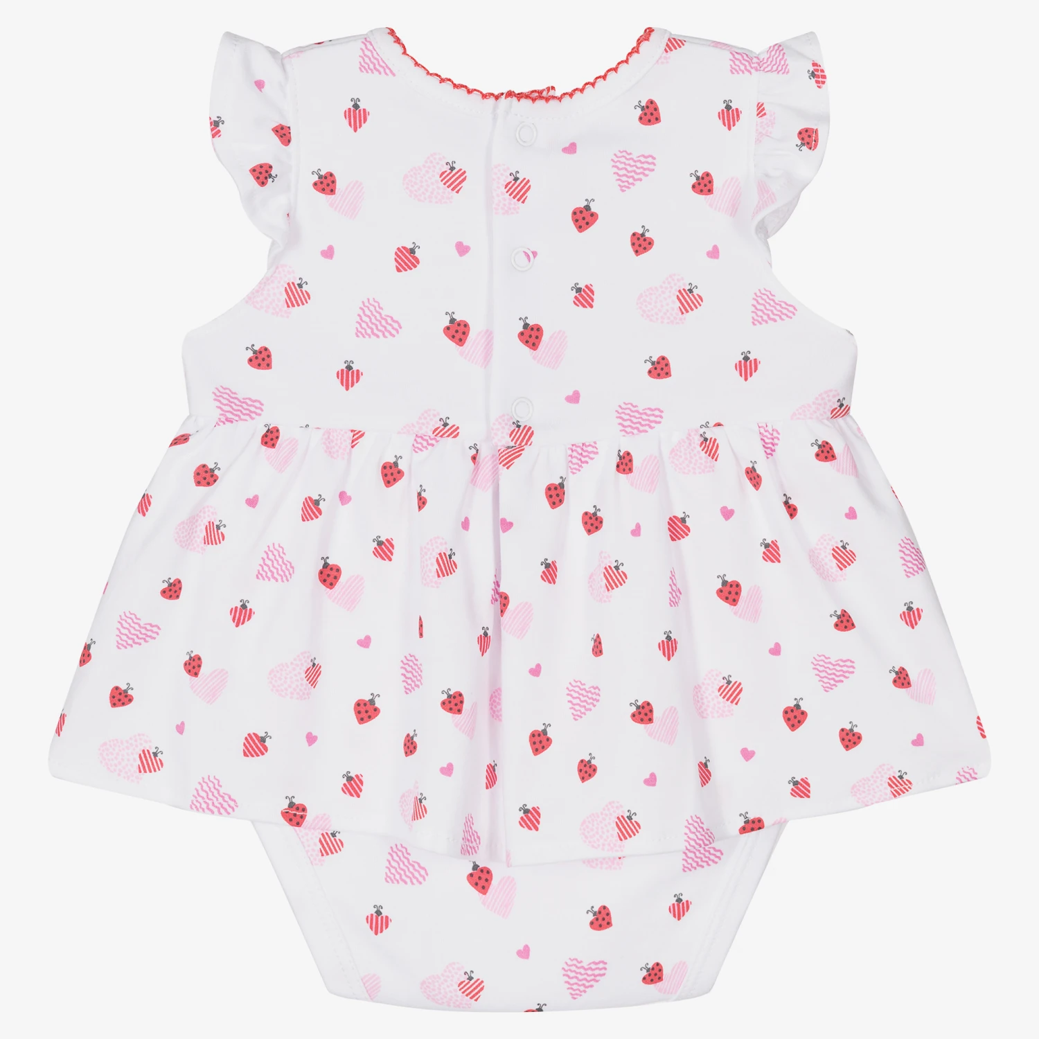 Kissy Kissy Baby Girls Pima Cotton Ladybug Love Dress 4 Kissy Kissy Baby Girls Pima Cotton Ladybug Love Dress - Image 2