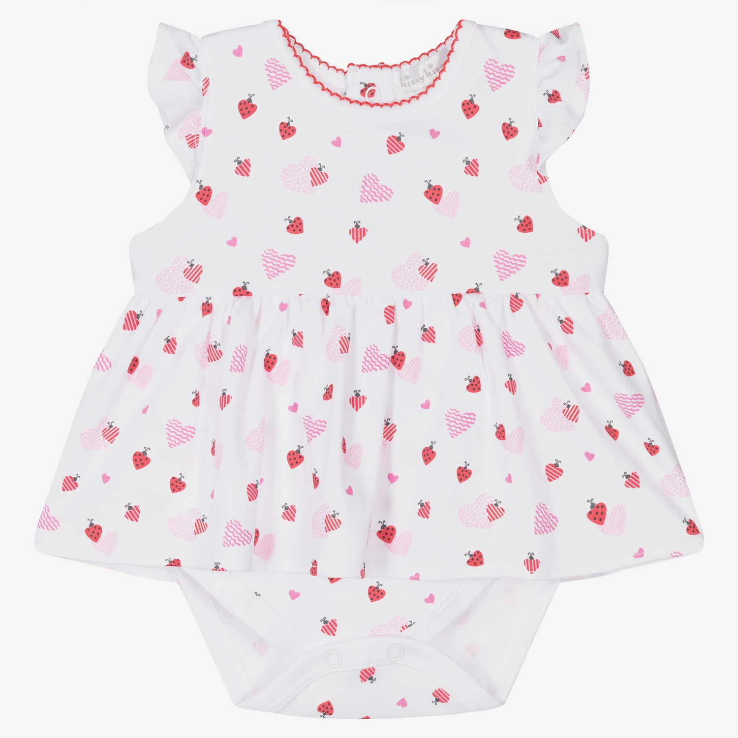 Kissy Kissy Baby Girls Pima Cotton Ladybug Love Dress 3 Kissy Kissy Baby Girls Pima Cotton Ladybug Love Dress
