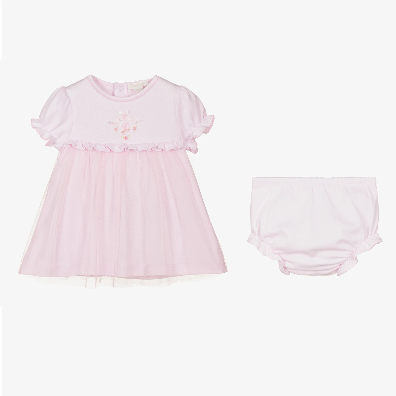 Kissy Kissy Baby Girls Pink Ballet Slippers Dress 5 Kissy Kissy Baby Girls Pink Ballet Slippers Dress - Image 3