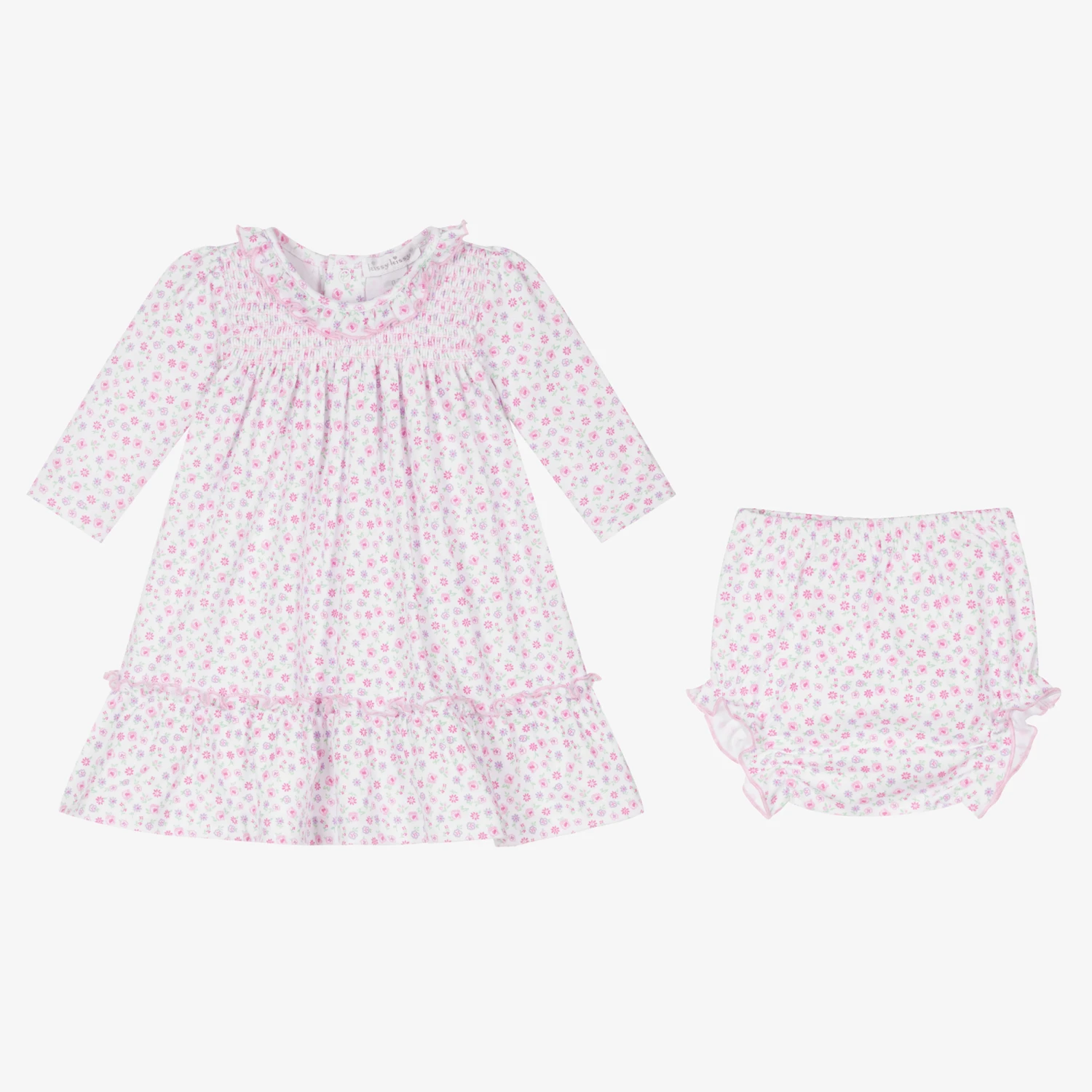 Kissy Kissy Baby Girls White Blossom Dress 5 Kissy Kissy Baby Girls White Blossom Dress - Image 3