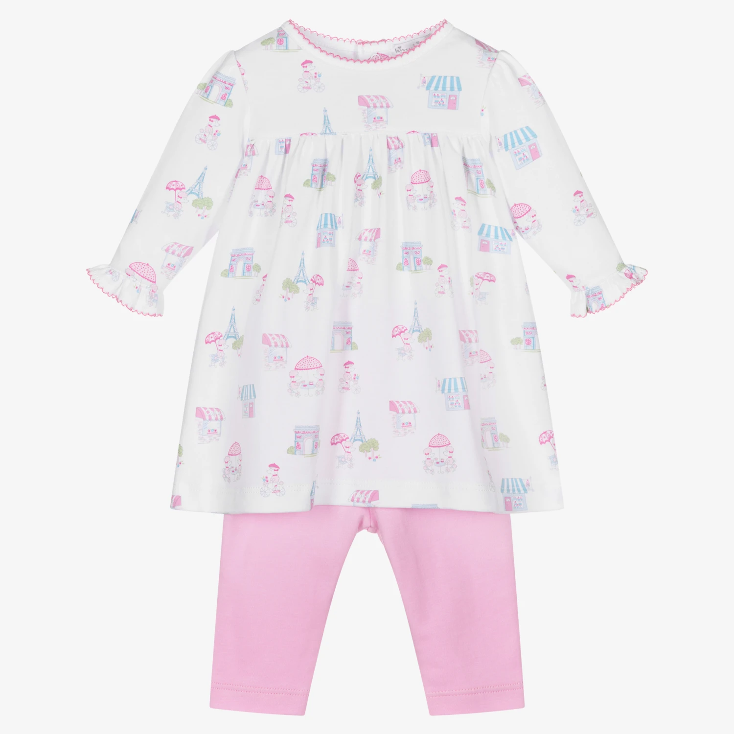 Kissy Kissy Baby Girls White Paris Dress Set 3 Kissy Kissy Baby Girls White Paris Dress Set