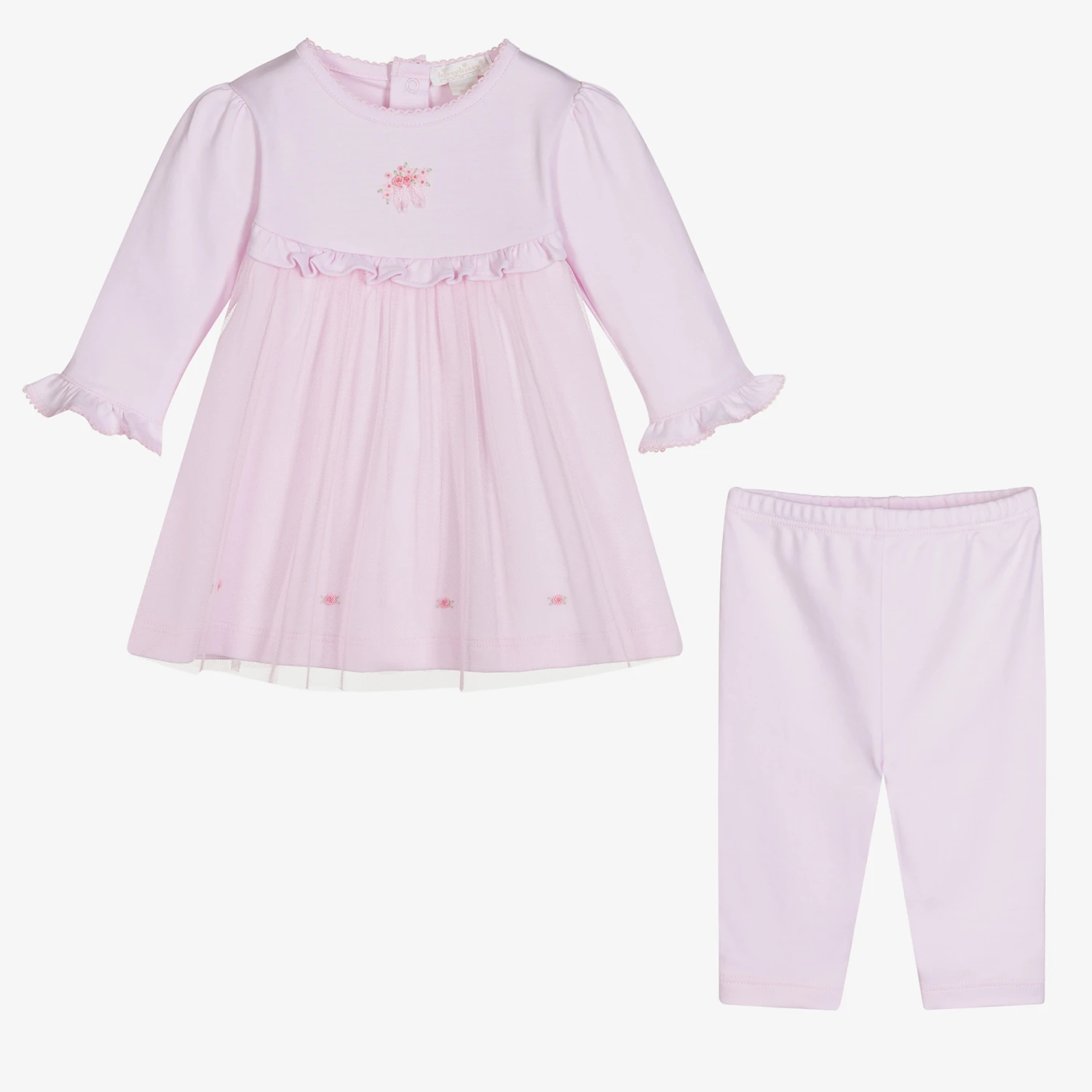 Kissy Kissy Pink Pima Cotton Belle Dress Set 3 Kissy Kissy Pink Pima Cotton Belle Dress Set