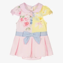 Lapin House Baby Girls Pink Cotton Dress