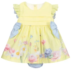 Lapin House Yellow Cotton Baby Dress