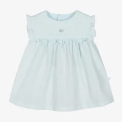 Deals Mirth Garb Store 23 Laranjinha Baby Girls Blue Seersucker Dress