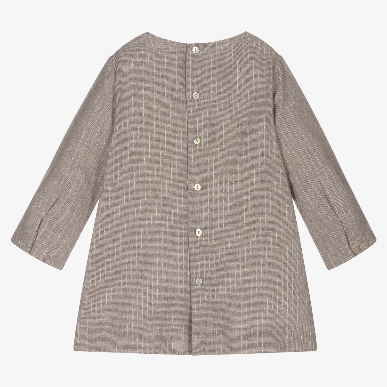 Laranjinha Baby Girls Grey Sparkle Dress 4 Laranjinha Baby Girls Grey Sparkle Dress - Image 2