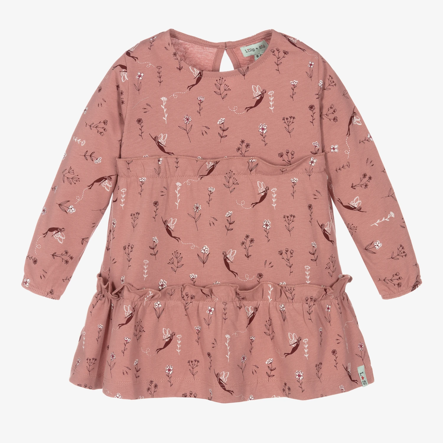 Lilly And Sid Baby Girls Pink Cotton Dress 3 Lilly And Sid Baby Girls Pink Cotton Dress