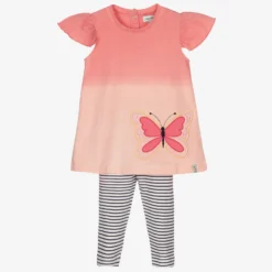 Lilly And Sid Cotton Dress & Leggings Set