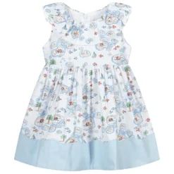 Magnolia Baby Blue Cotton Baby Dress