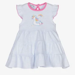 Deals Mirth Garb Store 41 Magnolia Baby Blue Unicorn Baby Dress Set