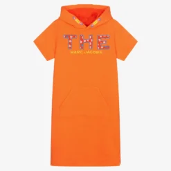MARC JACOBS Teen Girls Orange Hoodie Dress