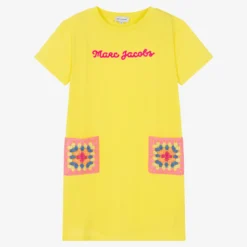 MARC JACOBS Teen Girls Yellow Cotton Logo Dress