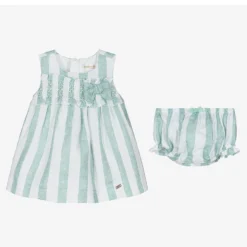 Mayoral Baby Girls Green & White Stripe Linen Dress -Deals Mirth Garb Store mayoral baby girls green white stripe linen dress 495843 d643b5f35056334263d7cf6ab203675262e20eea