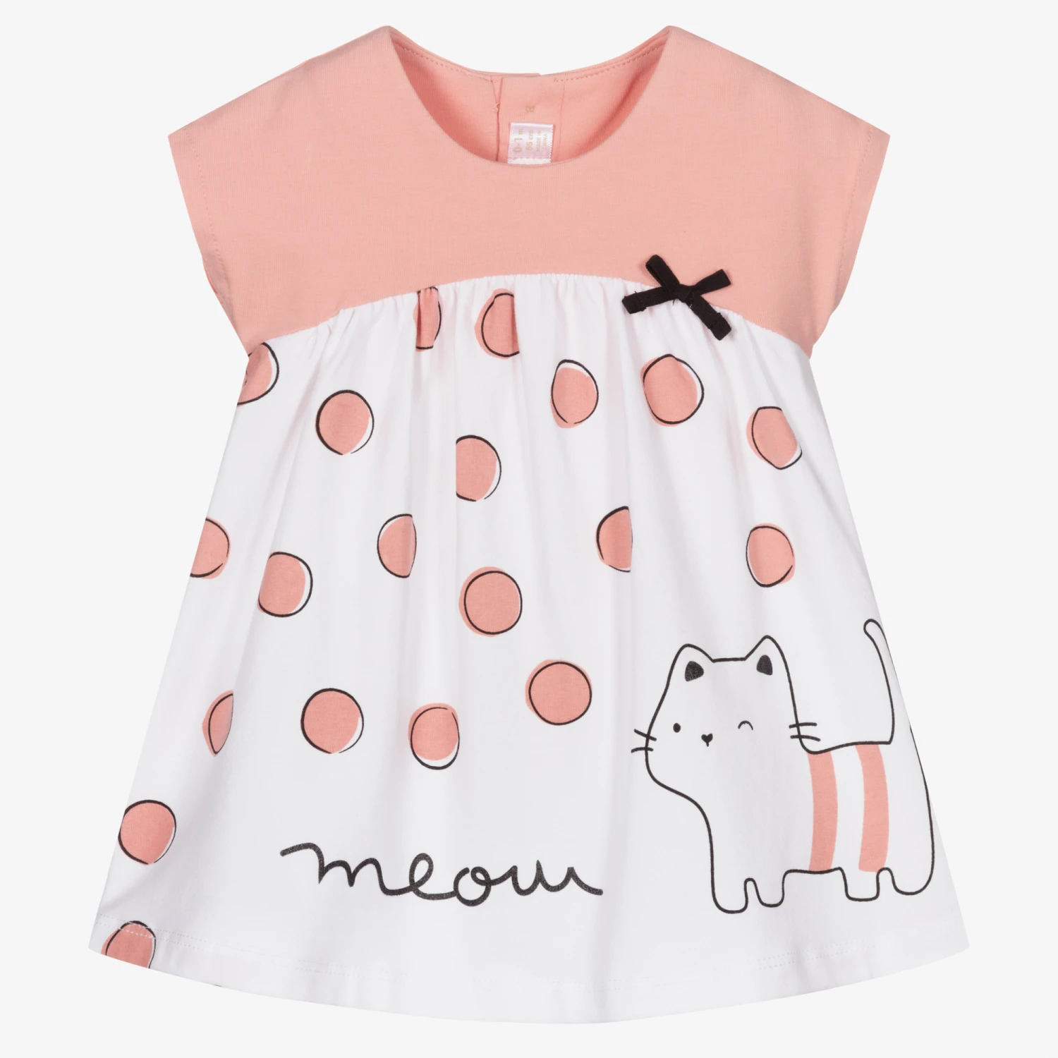 Mayoral Newborn Baby Girls Pink Cat Dress 3 Mayoral Newborn Baby Girls Pink Cat Dress
