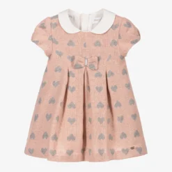 Mayoral Newborn Baby Girls Pink Hearts Dress