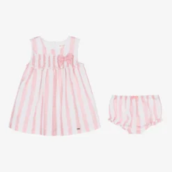 Mayoral Baby Girls Pink & White Stripe Linen Dress -Deals Mirth Garb Store mayoral baby girls pink white stripe linen dress 496063 931fd01d8d7413fd150b367cfecdc5ff1db79883