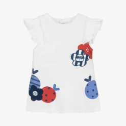 Mayoral Baby Girls White Cotton Jersey Dress