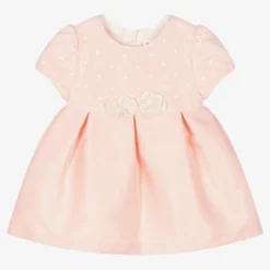 Mayoral Newborn Girls Pink Ceremony Dress