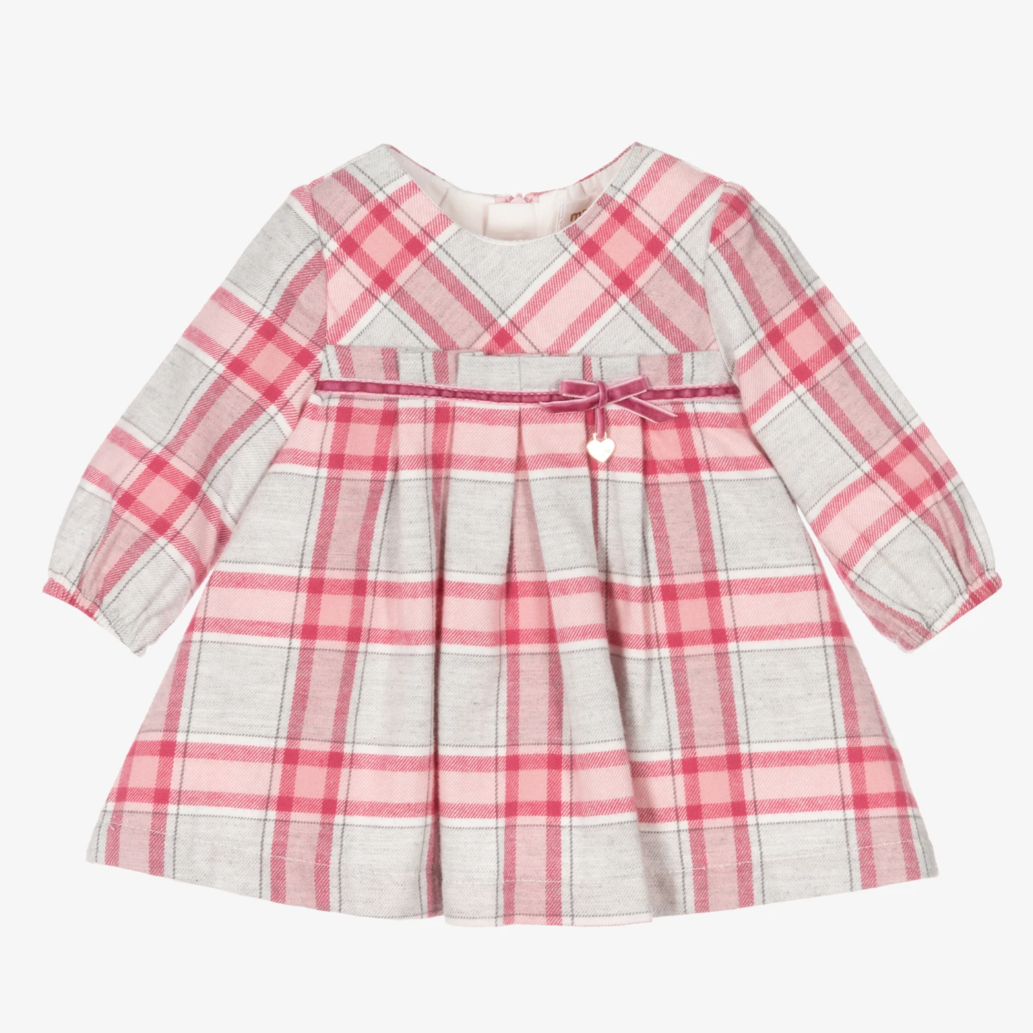 Mayoral Newborn Pink Check Cotton Baby Dress 3 Mayoral Newborn Pink Check Cotton Baby Dress