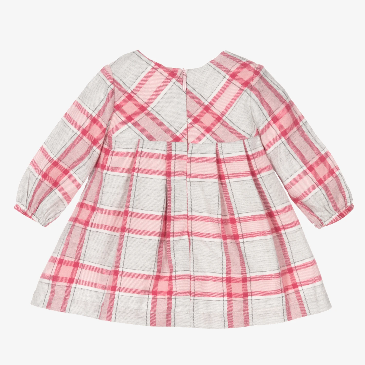 Mayoral Newborn Pink Check Cotton Baby Dress 4 Mayoral Newborn Pink Check Cotton Baby Dress - Image 2