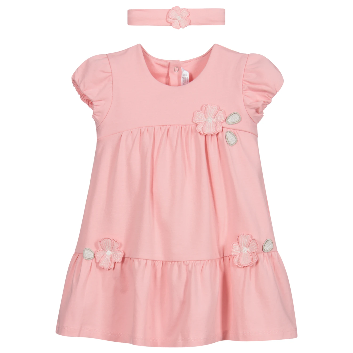 Mayoral Newborn Pink Cotton Baby Dress Set 3 Mayoral Newborn Pink Cotton Baby Dress Set
