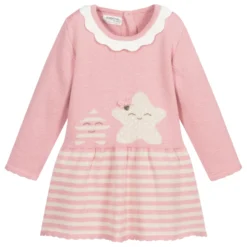 Mayoral Newborn Pink Cotton Knitted Dress