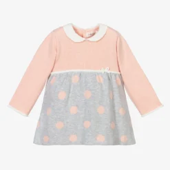 Mayoral Newborn Pink & Grey Knitted Dress