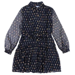 Mayoral Teen Girls Blue Chiffon Dress