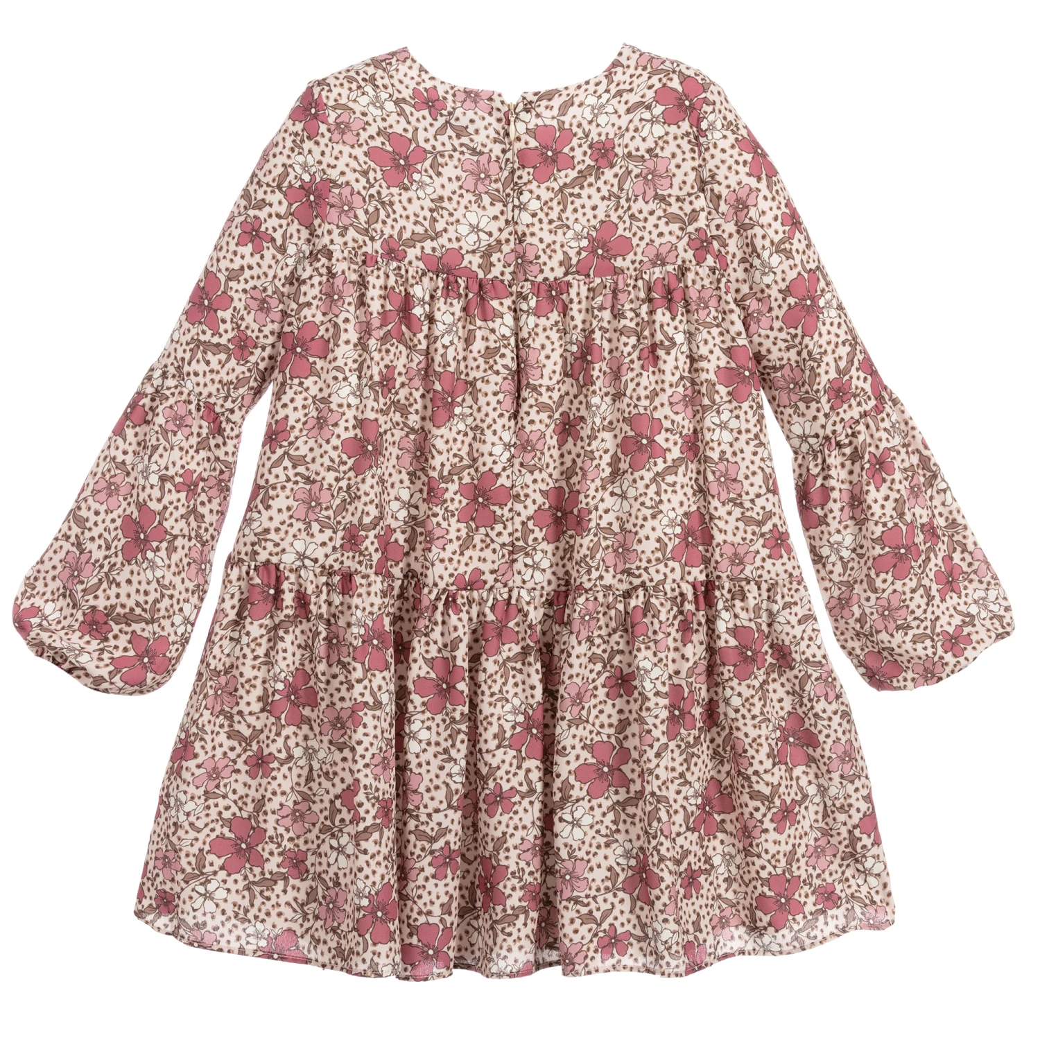 Mayoral Teen Pink & Beige Floral Dress 4 Mayoral Teen Pink & Beige Floral Dress - Image 2