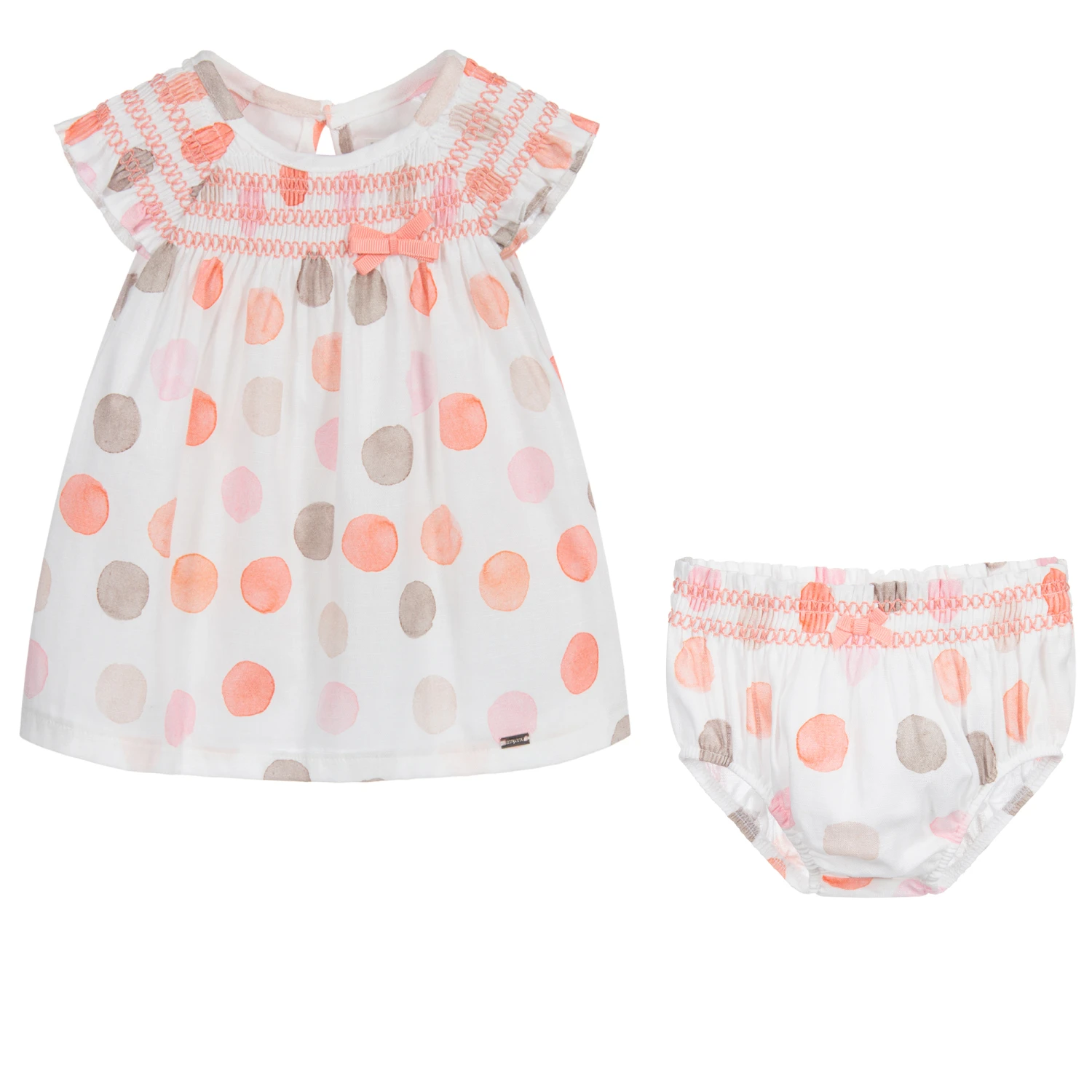 Mayoral Newborn White Cotton Baby Dress Set 5 Mayoral Newborn White Cotton Baby Dress Set - Image 3