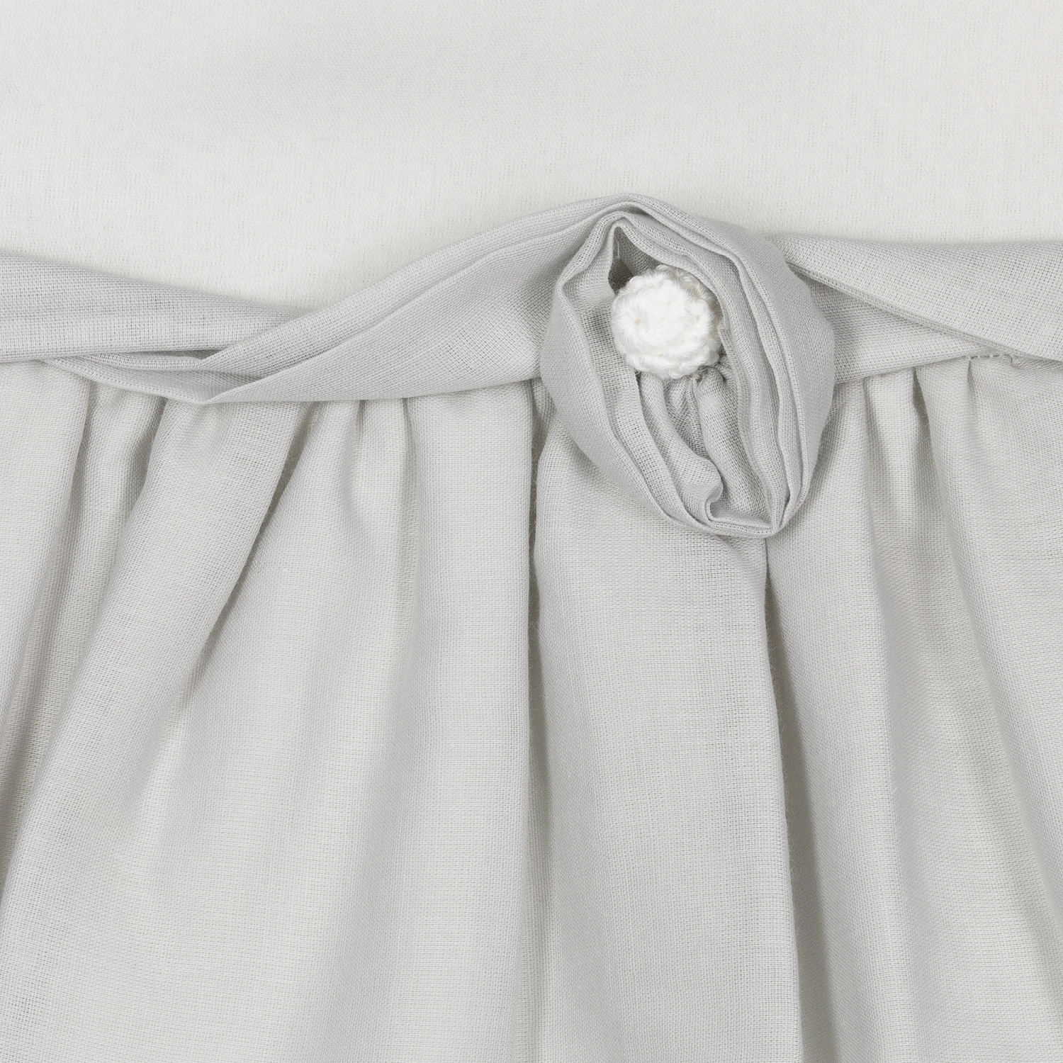 Mebi Baby Girls Grey Cotton Dress 5 Mebi Baby Girls Grey Cotton Dress - Image 3