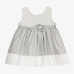 Mebi Baby Girls Grey Cotton Dress