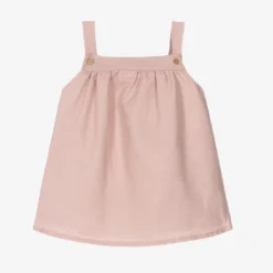 Mebi Baby Girls Pink Pinafore Dress