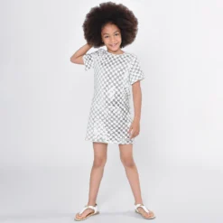 Michael Kors Kids Teen Girls White & Silver Check Sequin Dress -Deals Mirth Garb Store michael kors kids teen girls white silver check sequin dress 501303 ed0b4ac94715d0efc4ce17d0fc44afc4431f2c0f outfit