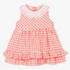 Miranda Baby Girls Coral Pink Checked Cotton Dress -Deals Mirth Garb Store miranda baby girls coral pink checked cotton dress 490932 e6281f26755b28674b8c1b378a0d12dcb39102c3