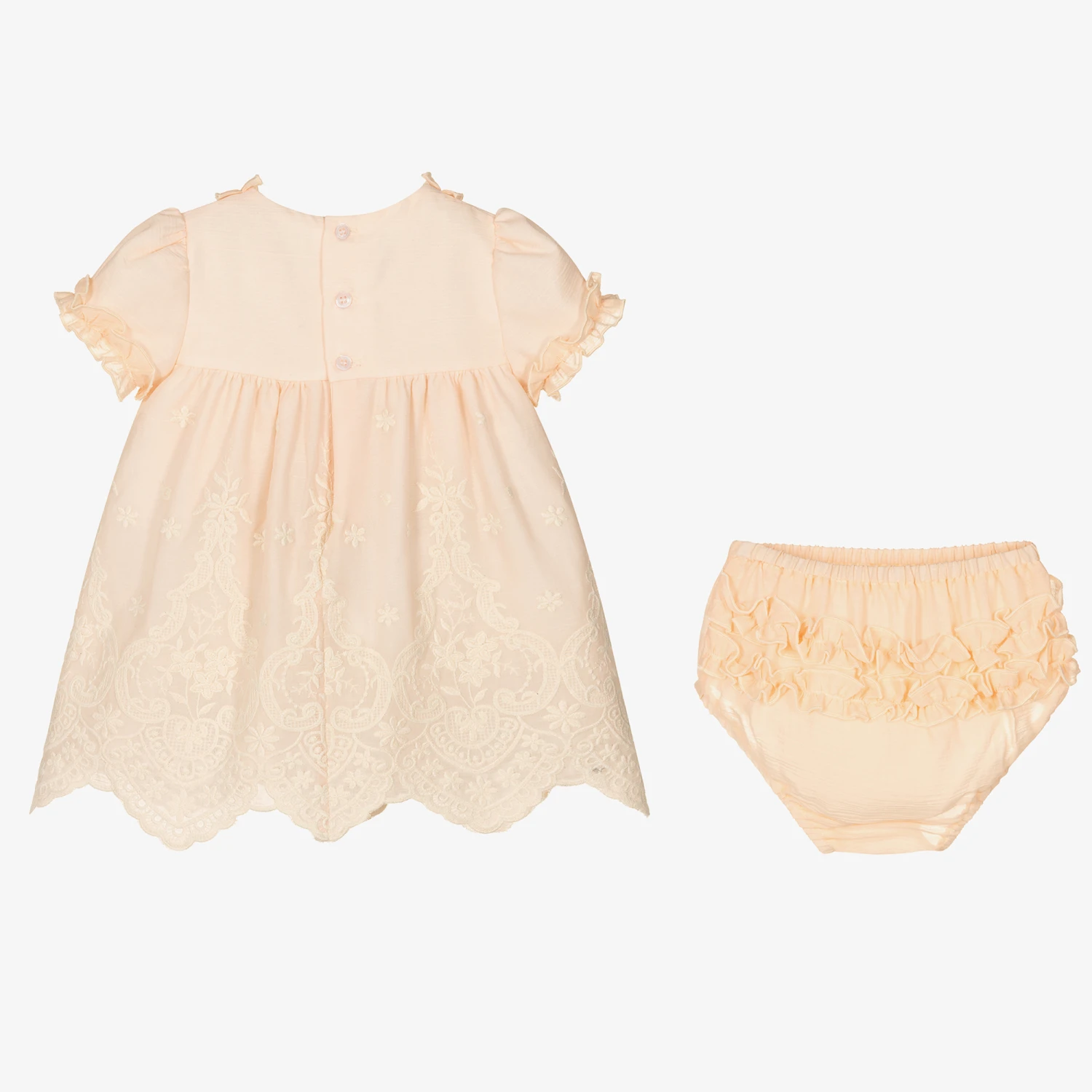 Miranda Baby Girls Pink Lace Dress Set 7 Miranda Baby Girls Pink Lace Dress Set - Image 5