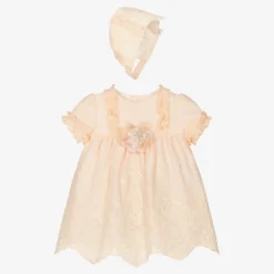 Miranda Baby Girls Pink Lace Dress Set
