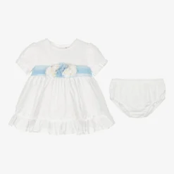 Miranda Baby Girls White & Blue Floral Dress Set -Deals Mirth Garb Store miranda baby girls white blue floral dress set 490951 19c365bb735c976dc4ee5e51d37eac59de033ed6