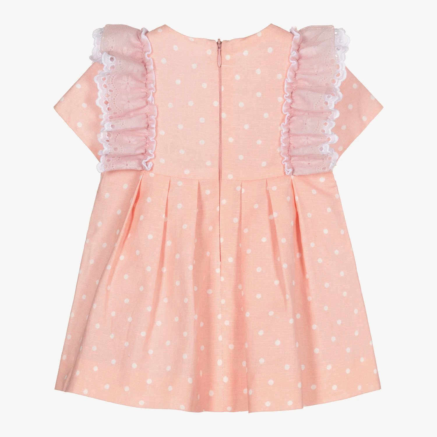 Miranda Girls Pink & White Dots Dress 4 Miranda Girls Pink & White Dots Dress - Image 2