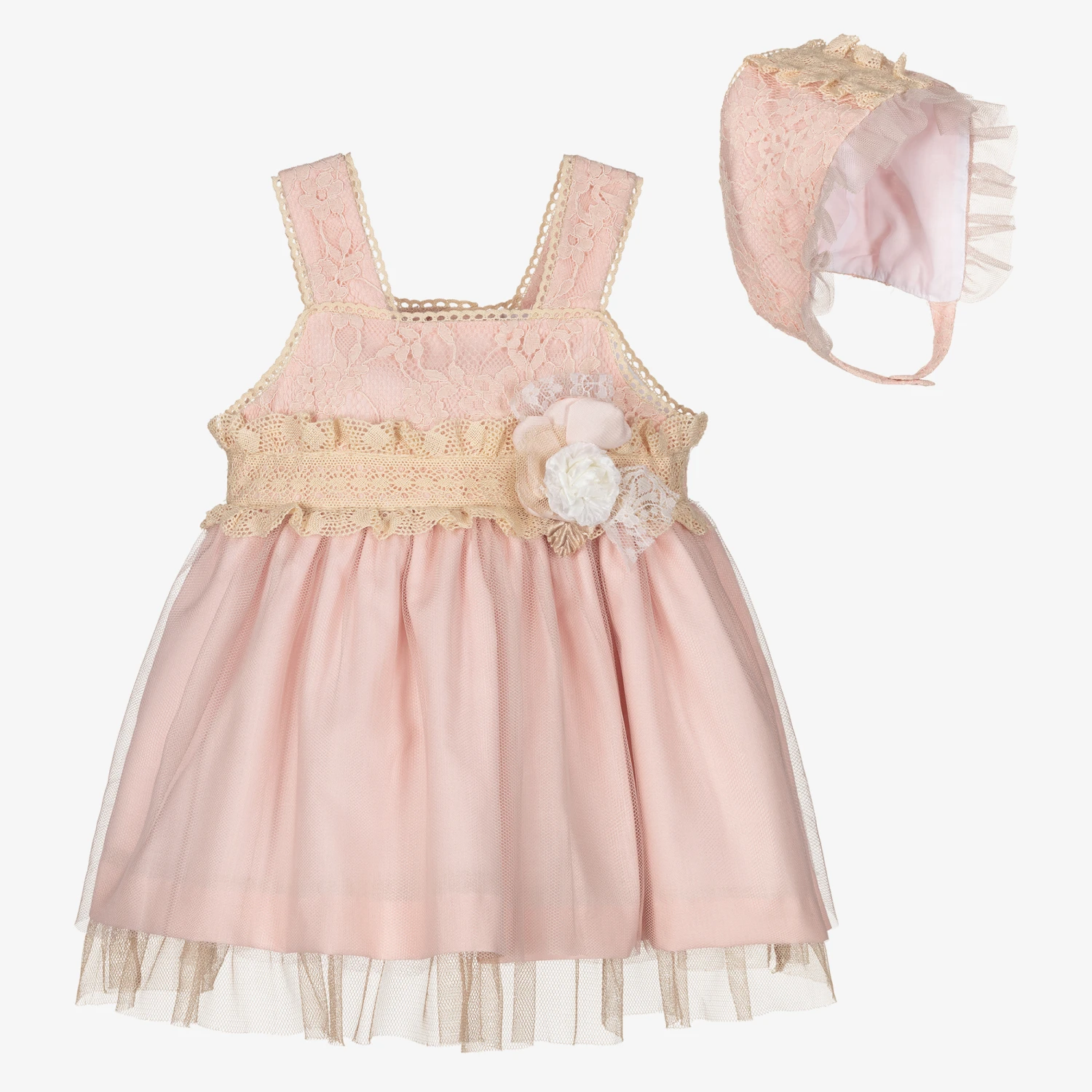 Miranda Pink & Beige Tulle Dress Set 3 Miranda Pink & Beige Tulle Dress Set