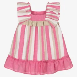 Deals Mirth Garb Store 27 Miranda Pink & White Striped Dress