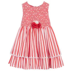 Miranda Teen Girls Red Striped Dress