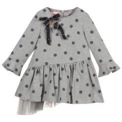 Miss Blumarine Baby Girls Grey Dress