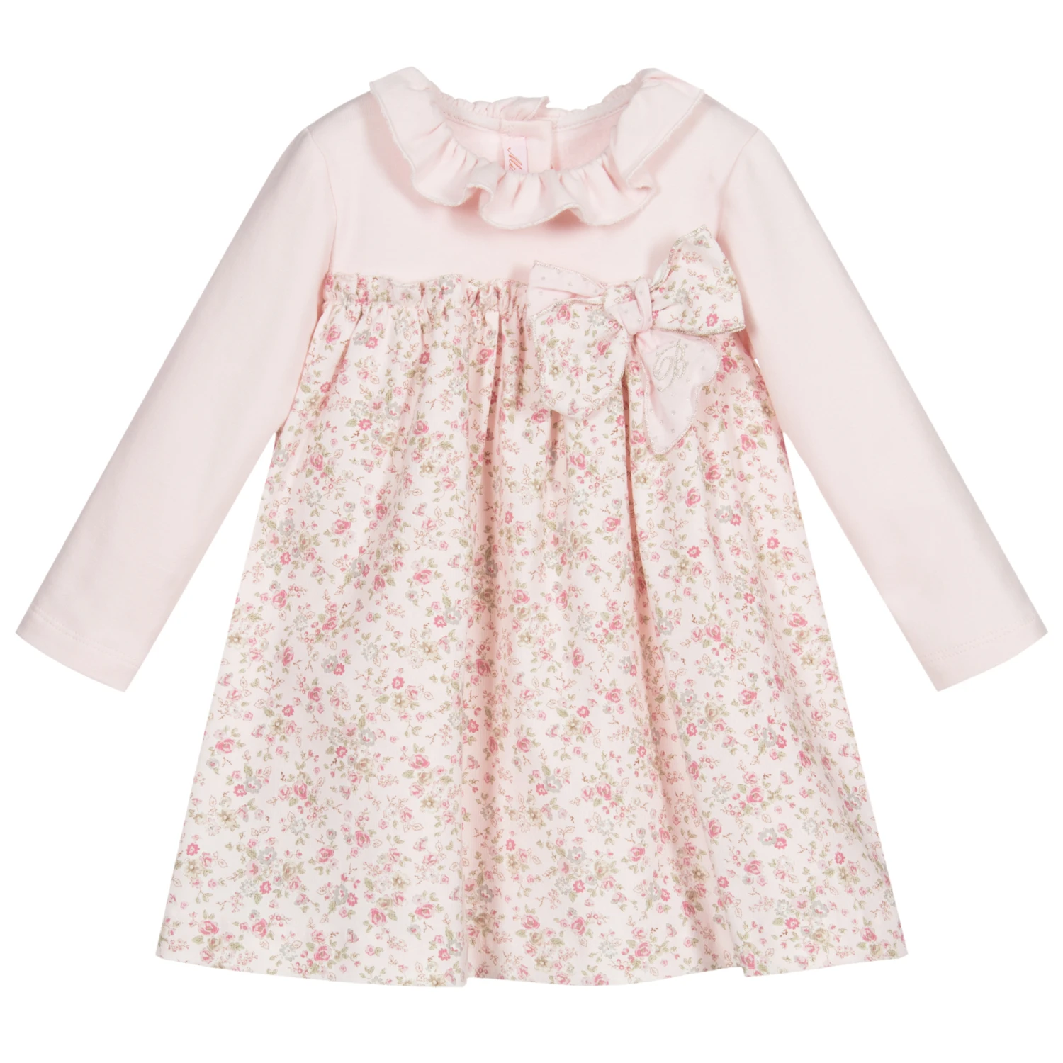 Miss Blumarine Baby Girls Pink Floral Dress 3 Miss Blumarine Baby Girls Pink Floral Dress