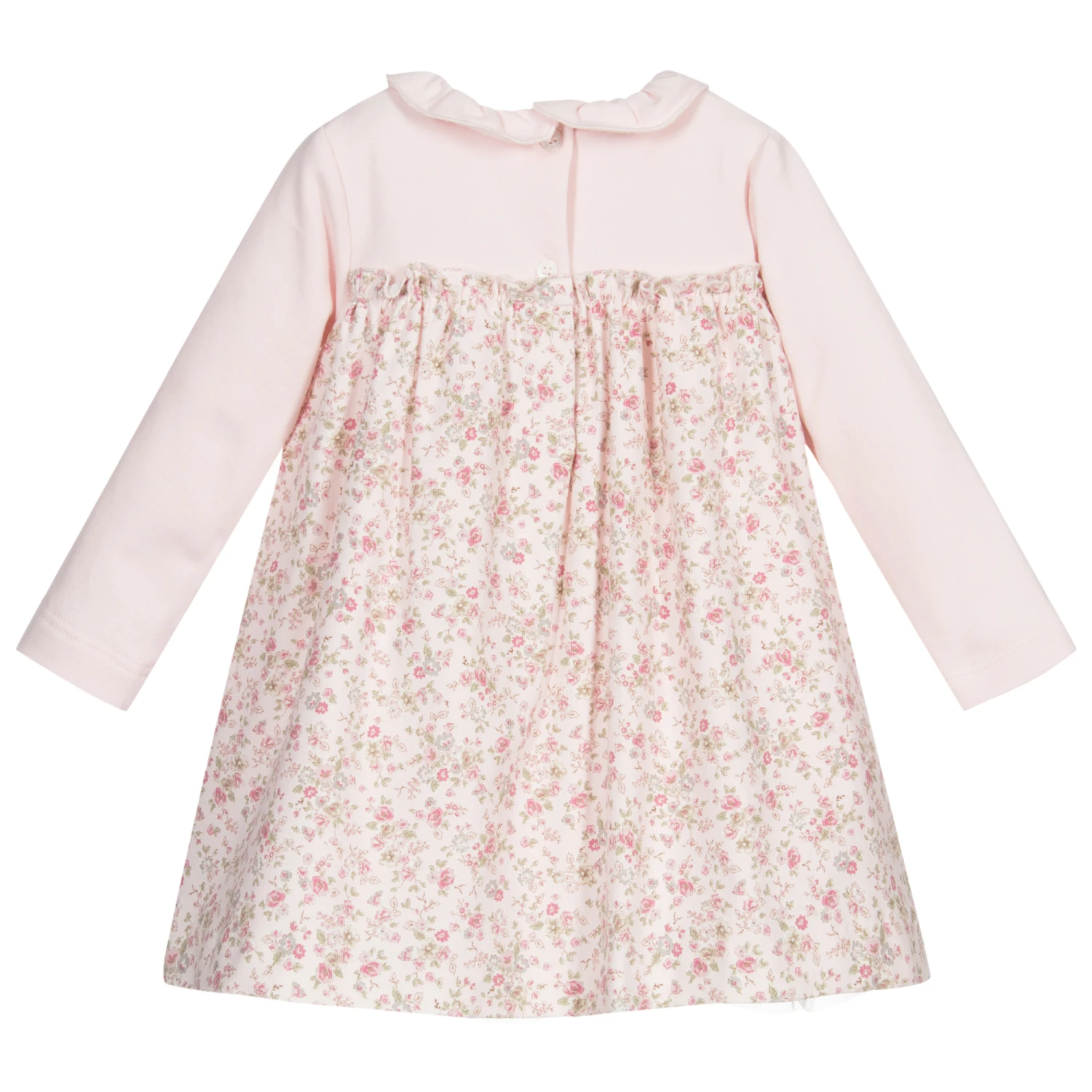 Miss Blumarine Baby Girls Pink Floral Dress 4 Miss Blumarine Baby Girls Pink Floral Dress - Image 2
