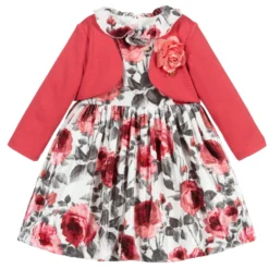 Miss Blumarine Baby Girls Pink Velour Dress