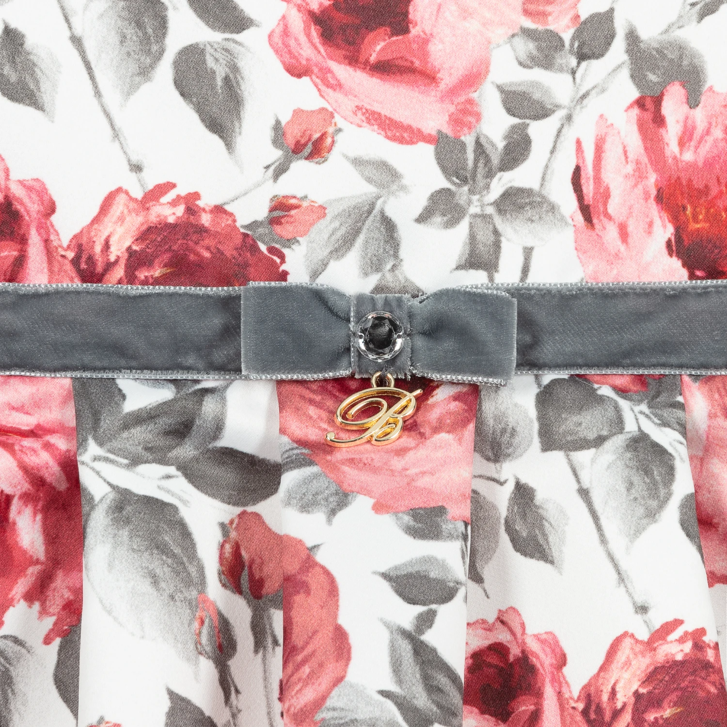 Miss Blumarine Pink & Grey Satin Dress 6 Miss Blumarine Pink & Grey Satin Dress - Image 4