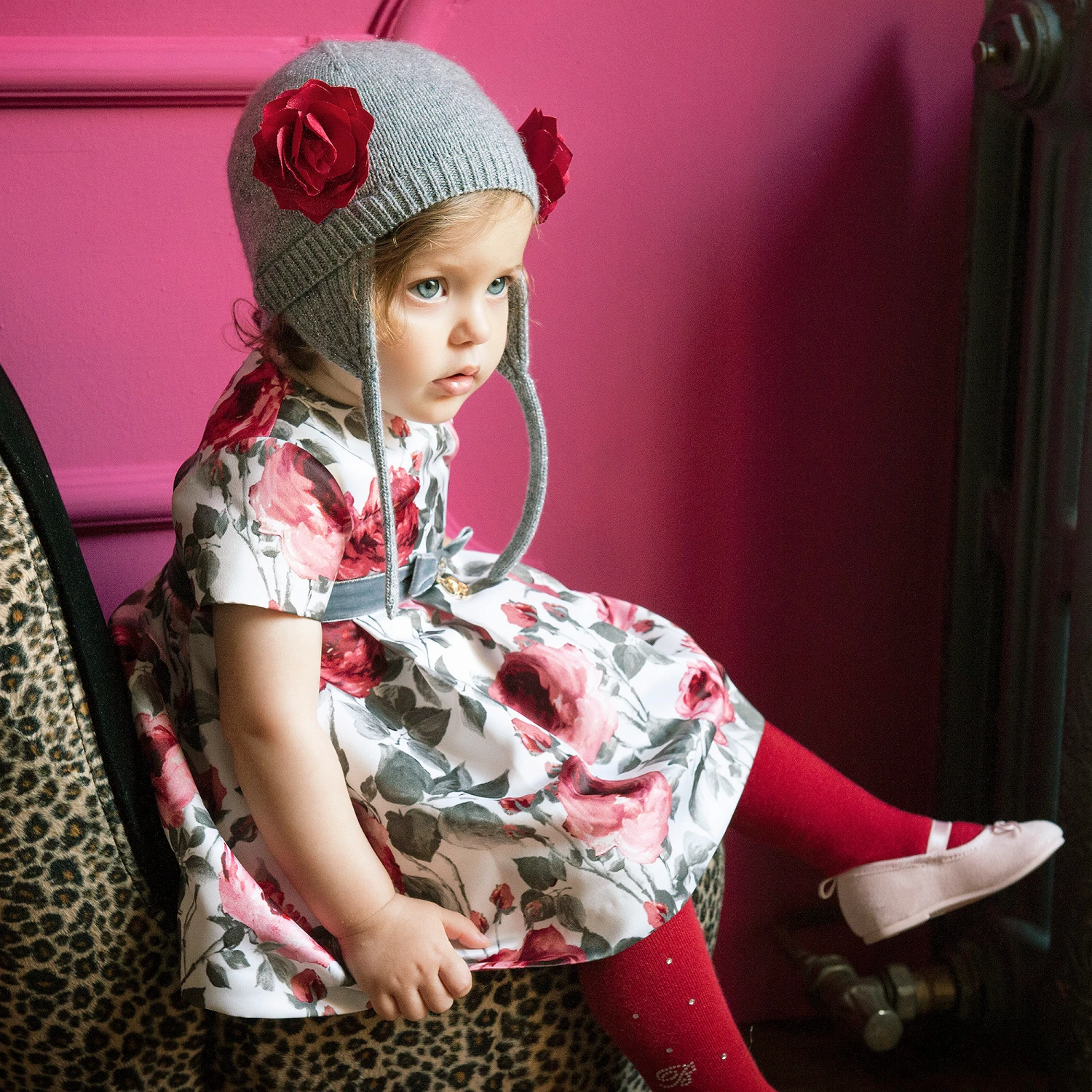 Miss Blumarine Pink & Grey Satin Dress 4 Miss Blumarine Pink & Grey Satin Dress - Image 2