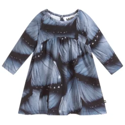 Molo Baby Girls Blue Cotton Dress
