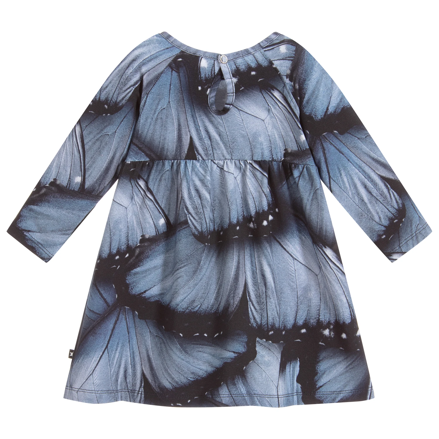 Molo Baby Girls Blue Cotton Dress 4 Molo Baby Girls Blue Cotton Dress - Image 2